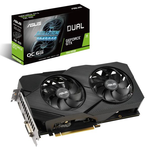 ASUS GeForce GTX 1660 SUPER DUAL-GTX1660S-O6G-EVO carte graphique pc gamer prix maroc