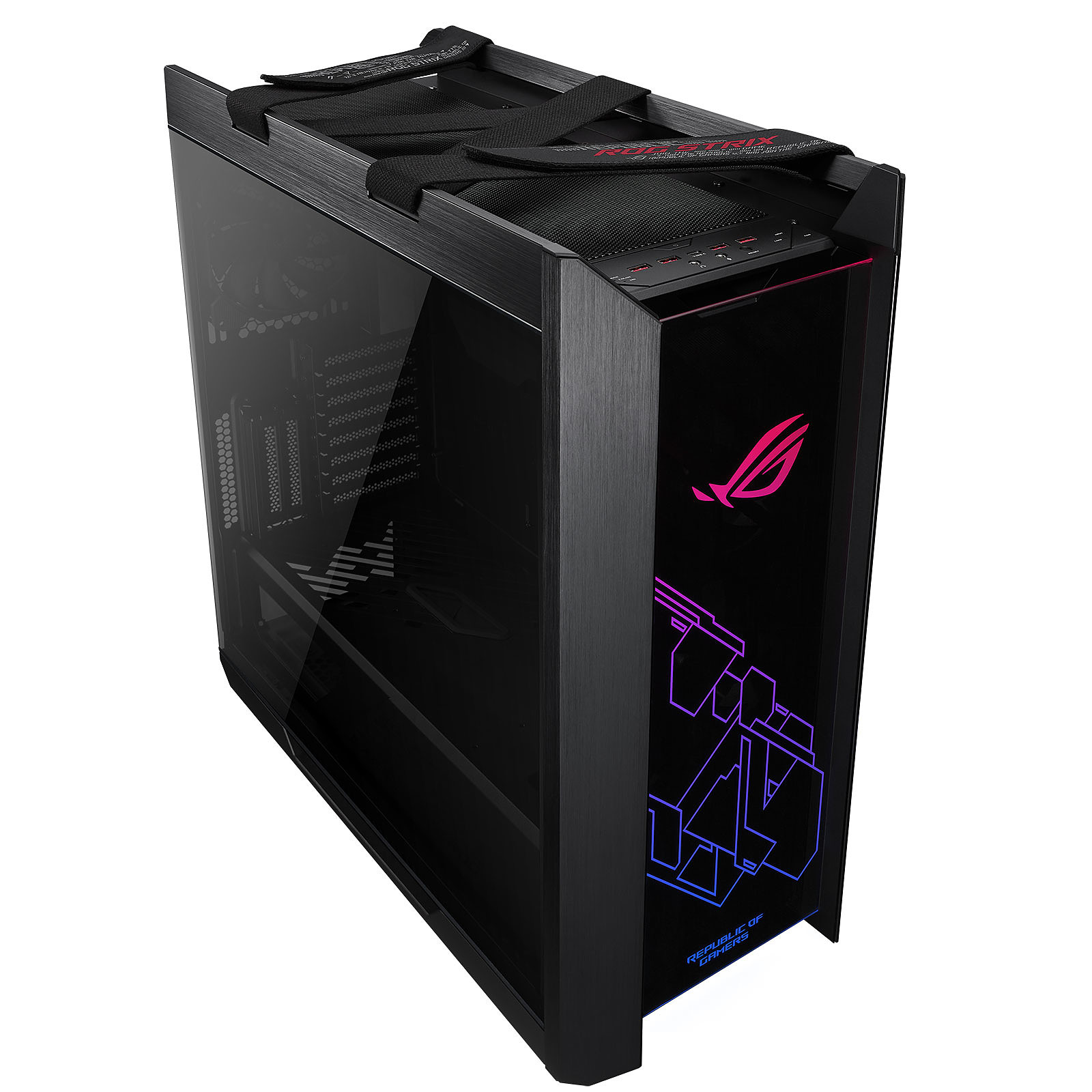 Boitier PC gamer Ghost one RGB EDITION 60 modes , compatible carte mère  ATX, mATX, jusqu'à 4 baies