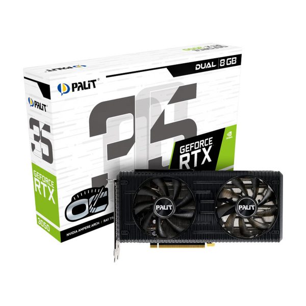 Palit GeForce RTX 3050 Dual OC (LHR) carte graphique pc gamer prix maroc