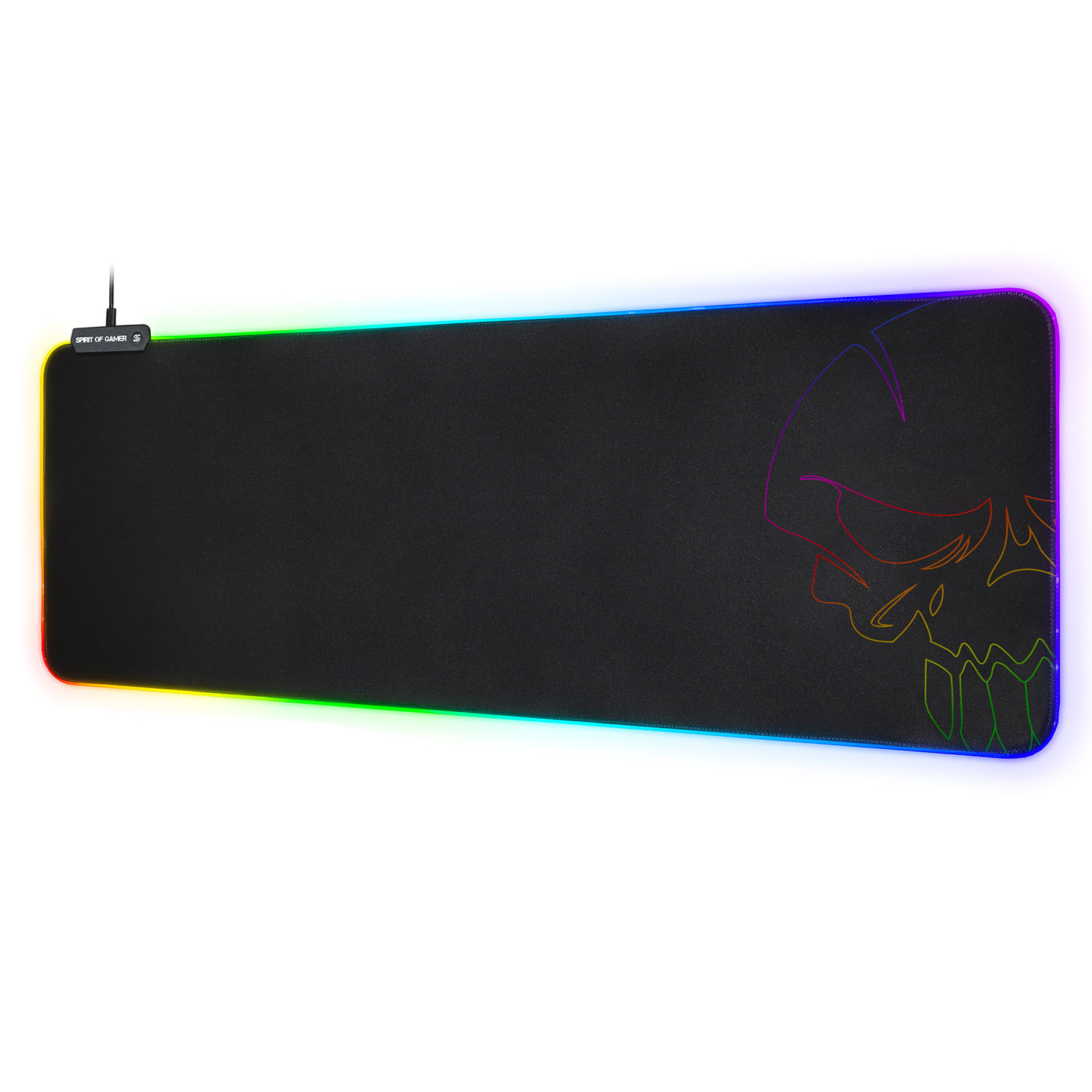 Tapis de souris XXL LED pour gamer : confort et durabilité.