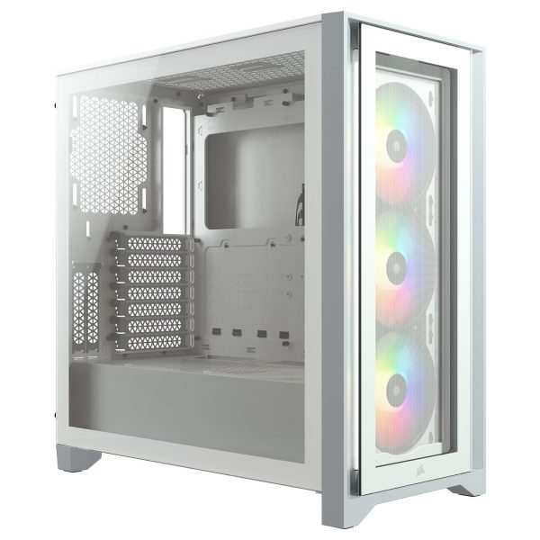 Corsair iCUE 4000X RGB Tempered Glass (Blanc) boitier gamer pc gamer prix maroc