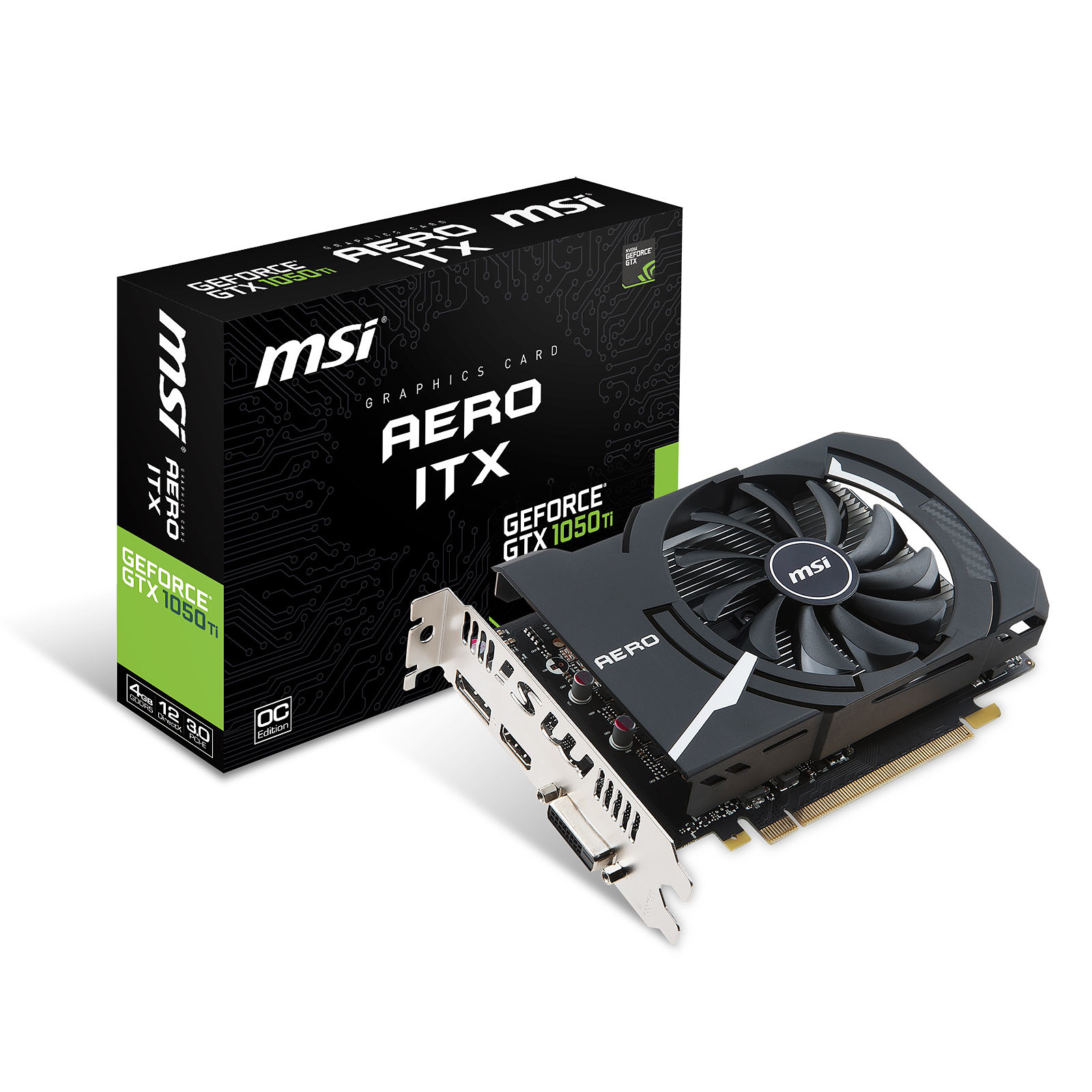 GTX1050TI AERO ITX 4G OCV1 MSI Maroc | Composants.ma